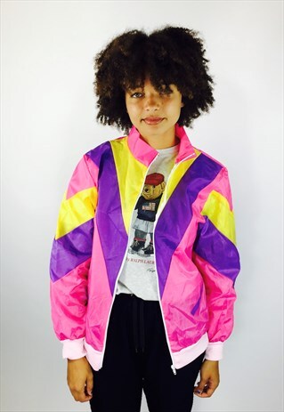 VINTAGE FESTIVAL 80S RAVE PINK WATERPROOF MAC
