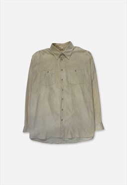 Vintage 90s Cord Shirt : Beige Brown 