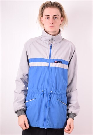 BERGHAUS MENS VINTAGE JACKET MEDIUM BLUE 90S