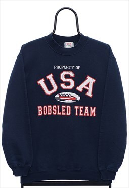 Vintage USA Olympics Graphic Navy Sweatshirt Womens
