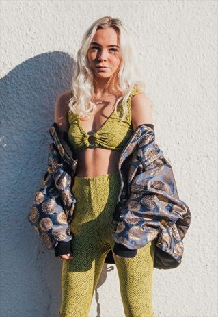 LU LYCRA CROP- SUNSHINE YELLOW