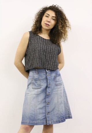 VINTAGE 1990S BLUE DENIM SKIRT