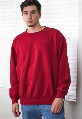 VINTAGE POLO RALPH LAUREN JUMPER SWEATER LOGO 90S L 18