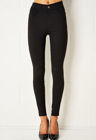 KEIRA BLACK SUPER SKINNY HIGH WAIST JEANS