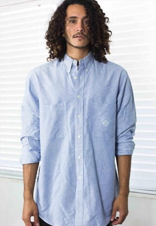 VINTAGE NAUTICA SHIRT LOGO 90S M 13.0