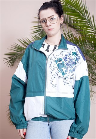 UNIQUE VINTAGE JACKET WITH ABSTRACT PATTERN FROM THE 80S