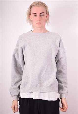 STARTER MENS VINTAGE SWEATSHIRT JUMPER LARGE GREY 90S