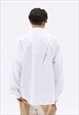 ZIP LONG SLEEVE SHIRT BACK TO VIBE TOP IN WHITE