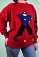 NICK FALDO Pringle of Scotland Vintage 80's Novelty Sweater 