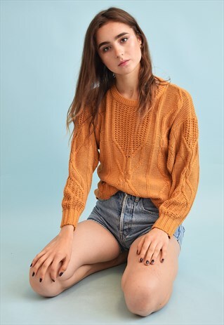 90'S RETRO KNIT OVERSIZED FESTIVAL JUMPER TOP