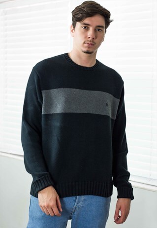 VINTAGE POLO RALPH LAUREN SWEATER JUMPER LOGO 90S L 22