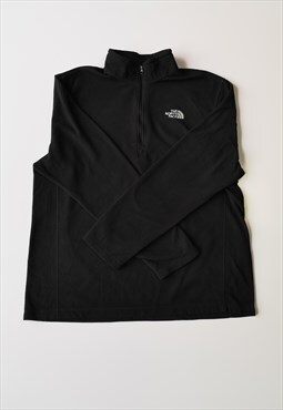 Vintage The North Face fleece 1/4 zip in black, L