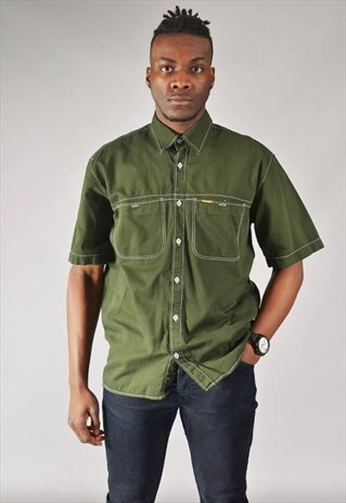 VINTAGE WRANGLER DENIM SHIRT GREEN