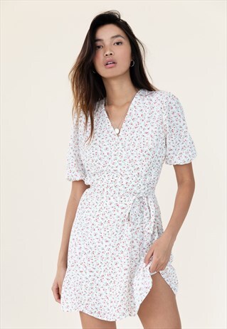 SARINA WRAP DRESS - FLORAL PRINT