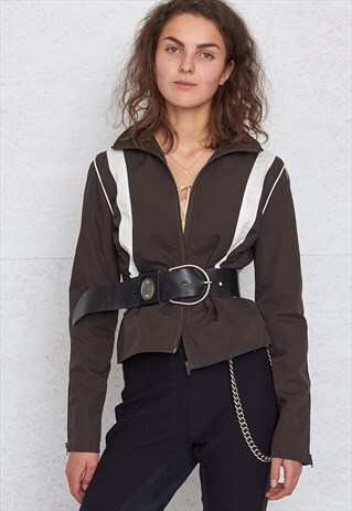 VINTAGE BROWN WINDBREAKER JACKET