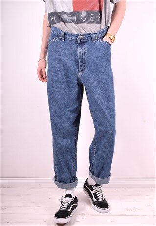 LEE MENS VINTAGE JEANS W34 L30 BLUE 90'S