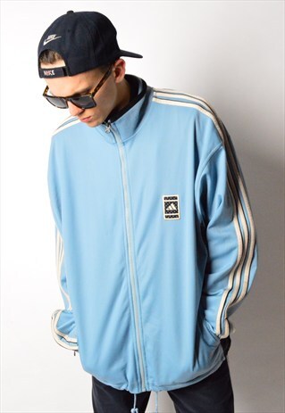 VINTAGE 90S PASTEL BLUE ADIDAS SPORTS JACKET