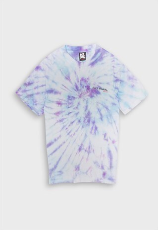PURPLE AND BLUE NO FEAR TIE-DYE T-SHIRT