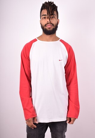 NIKE MENS VINTAGE TOP LONG SLEEVE XL WHITE 90S