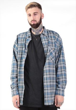VINTAGE PLAID FLANNEL SHIRT