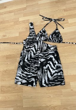 Zebra unitard set