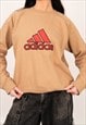 VINTAGE 00S ADIDAS TAN & RED SPELL OUT SWEATSHIRT