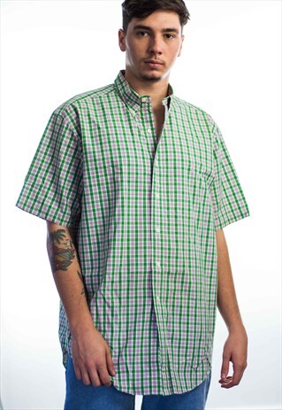 VINTAGE POLO RALPH LAUREN LOGO SHIRT 90S L 8.4