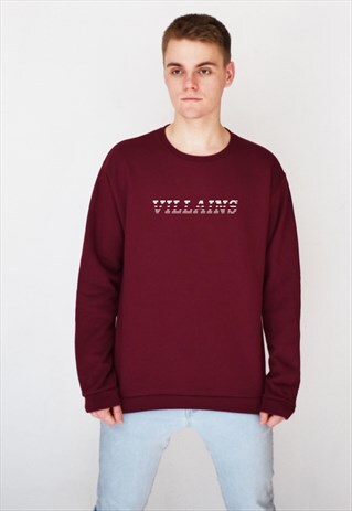 BURGUNDY VILLAINS STRIPED (WHITE) SWEATSHIRT