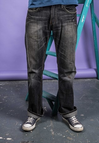 VINTAGE BLACK 527 LEVI'S PAINT JEANS