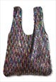 RAINBOW SEQUIN SHOPPER TOTE BAG