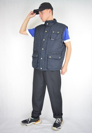 VINTAGE BLUE RAVE CARGO GILET