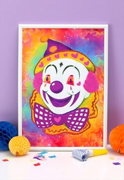 Noodles The Clown A4 Art Print