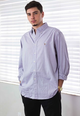 VINTAGE POLO RALPH LAUREN SHIRT LOGO 90S X 9.5