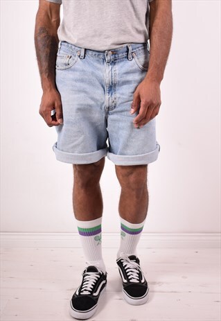 LEVI'S 550 MENS VINTAGE DENIM SHORTS W36 BLUE 90S