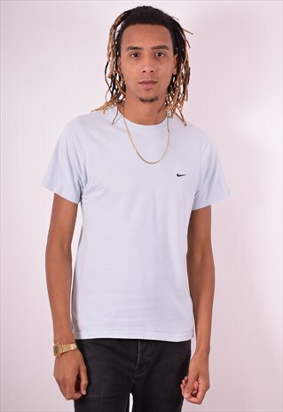 NIKE MENS VINTAGE T-SHIRT SMALL BLUE 90S