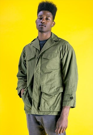 VINTAGE KHAKI ARMY UTILITY JACKET
