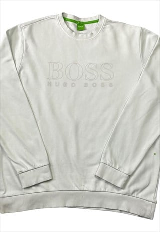 HUGO BOSS VINTAGE MEN'S WHITE SWEATSHIRT