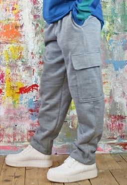 Grey Cargo Trousers 