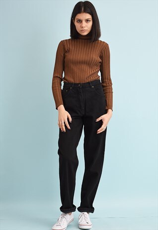 90'S RETRO REGULAR WAIST DENIM JEANS