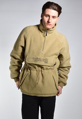 VINTAGE 1990S SCHOTT TECHNICAL FLEECE PULLOVER