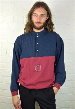 VINTAGE 90'S BUTTON-UP SWEATSHIRT
