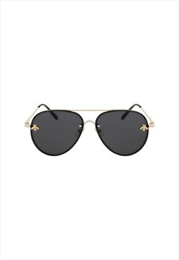 Amelia Aviator Sunglasses Black 