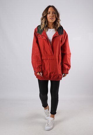 SKI JACKET SNOW SPORTS OVERSIZED RED//GREEN UK 16 (GJBH)