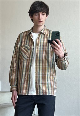 Vintage MISSONI Shirt Button Up Long Sleeve Check 90s 