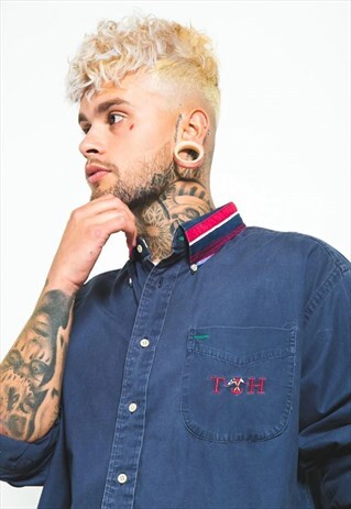 VINTAGE 80S RARE TOMMY HILFIGER SHIRT / S6359