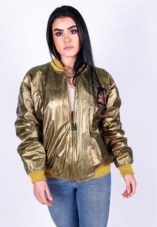 VINTAGE GOLD BOMBER JACKET J4025