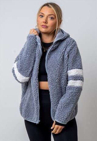 VINTAGE SIMPLE FLUFFY FLEECE SWEATER IN GREY XL