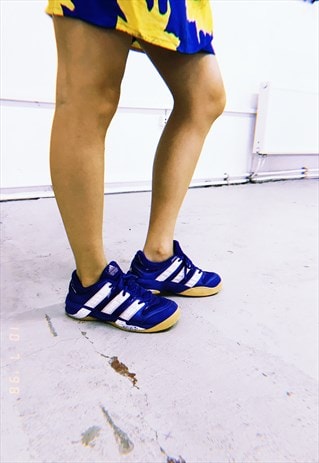 VINTAGE Y2K ADIDAS VARSITY SPORTS SNEAKERS IN BLUE