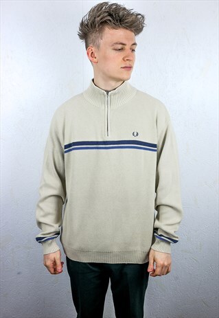 VINTAGE FRED PERRY 1/4 ZIP JUMPER