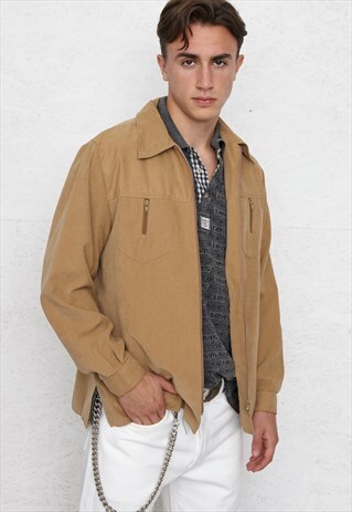VINTAGE BROWN M. MODE POLYESTER JACKET